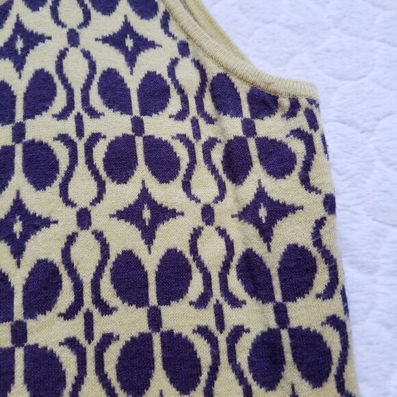 Milly of New York sweater dress geometric 70s mod - Picture 7 of 9